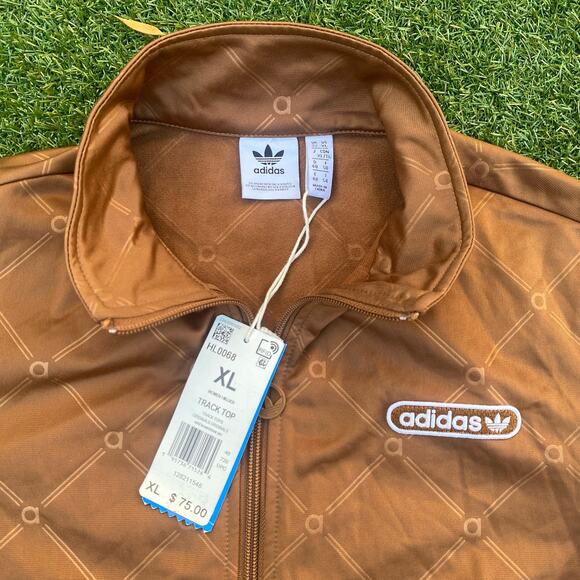 Adidas Women's Track Suit Jacket Pants Brown Pink Green - Picture 4 of 9